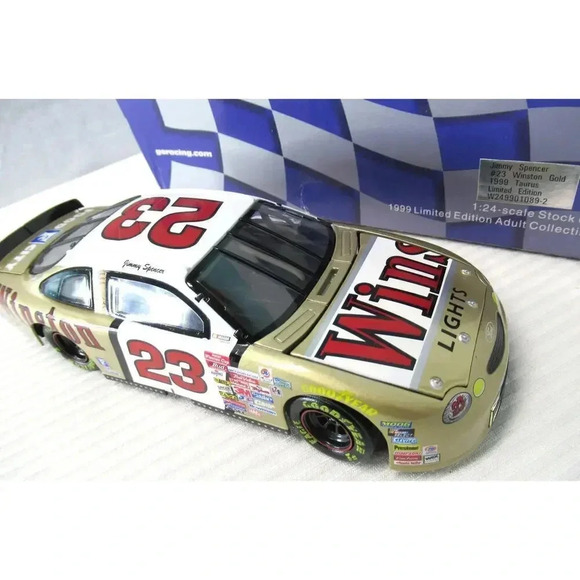 Vintage Jimmy Spencer #23 Team Winston Gold 1999 Ford Taurus Revell diecast 1/24 - Picture 1 of 6